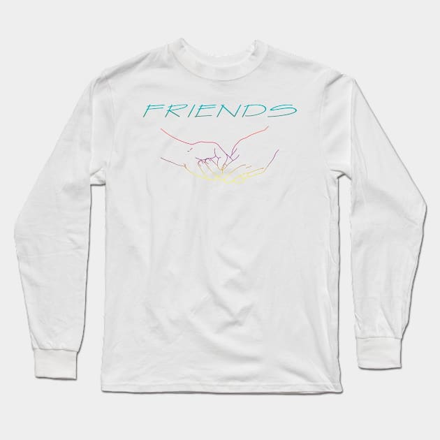 Friends - Rainbow Long Sleeve T-Shirt by SanTees